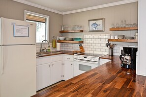 Beautiful kitchen with view of marina