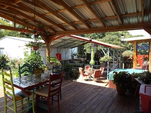 WELCOMING FRONT PORCH AND DECK