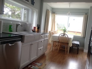 Dining area open to  kitchen. 