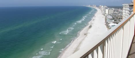 View of the Beach and Gulf of Mexico from our Balcony