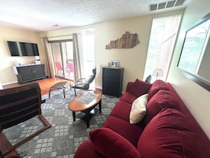 COMFY LIVING ROOM WITH BIG SMART TV!