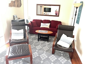 QUEEN SLEEP SOFA - Private First Floor Bath.