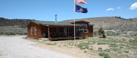 Front of the cabin.
