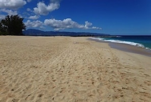One of the largest, least crowded white sand beaches in the state of Hawaii.