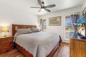King Bedroom with Cable TV, Half Bathroom