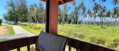 Distant peek-a-boo ocean views from the lanai