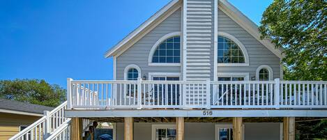 3 bedroom, 3 baths, spacious unit with private deck overlooking the water.