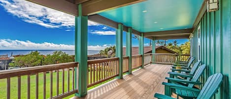 Lower level lanai with ocean view!