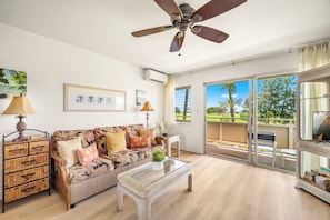 Spacious living area with air conditioning