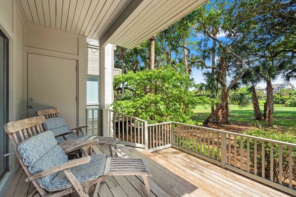 Back Deck Overlooking the Turtle Point Golf Course