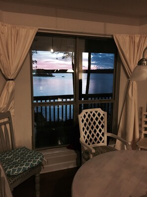 Kitchen table and sunset 