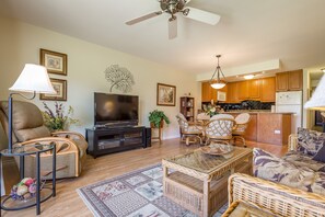 Living Room Area With Large Flat Screen TV