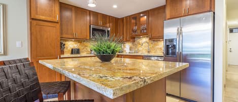 Kitchen With Granite Island