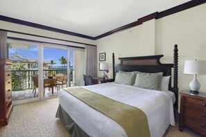 Master bedroom features partial ocean views and ensuite bath