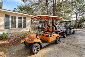 Two golf carts