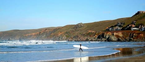 This beach is a 6 min walk from the house!