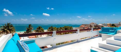 Incredible view of the beach - Your private terrace overlooking the Caribbean