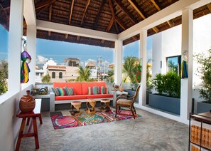 The front deck - Rest, read a book, or just relax under the palapa roof.