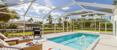 Large Pool Deck to Relax by the Water