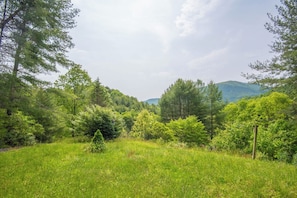 Beautiful views from your covered, rocking chair deck...