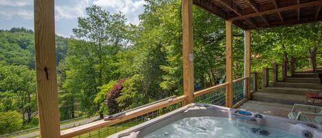 Private hot tub with views...