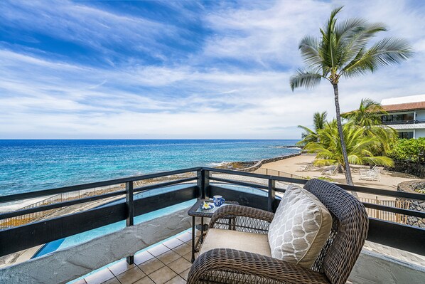 Welcome to Direct Oceanfront Living at the gorgeous newly remodeled Casa#219, spectacular wrap around Lanai, Corner unit!!