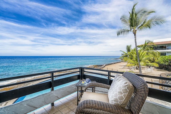 Welcome to Direct Oceanfront Living at the gorgeous newly remodeled Casa#219, spectacular wrap around Lanai, Corner unit!!