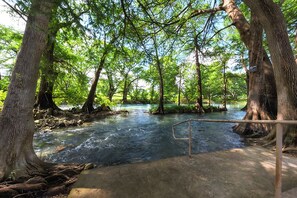 Stairs into Guadalupe River!