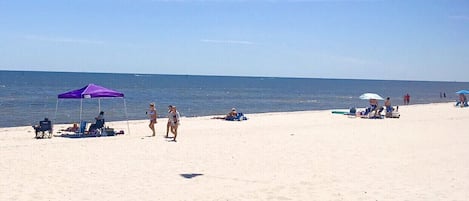 Wide sandy beaches by this home , great for social distancing & private groups.