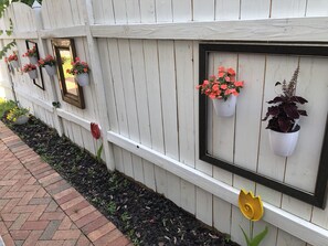 A welcoming bright side walkway