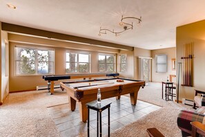 Pool and shuffle board tables