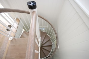 Spiral Staircase to Upstairs Living Space