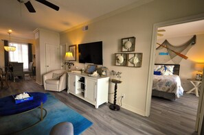 Large screen smart TV in the living space