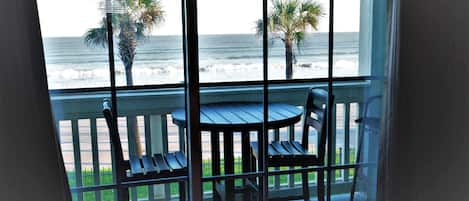 Beach and ocean front condo with great views of the ocean and beach! Heated pool