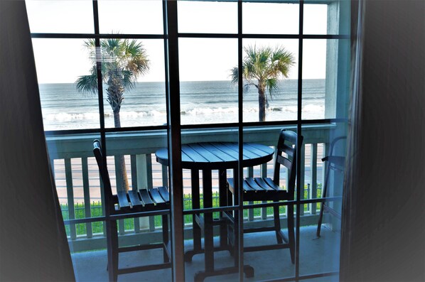 Beach and ocean front condo with great views of the ocean and beach! Heated pool