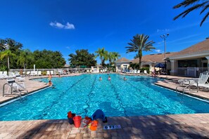 Junior Olympic Clubhouse pool, heated , accessible 8 a.m. to 10 p.m. 