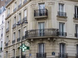 Exterior of the building: flat with a balcony
