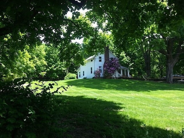 View of house from the private dirt road
