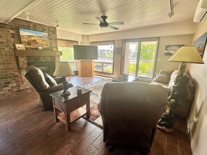 This condo is a corner unit with an abundance of windows for natural lighting.