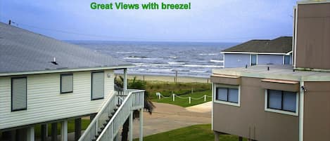 Ocean view from the balcony and dining area! beach a 2 minute walk!