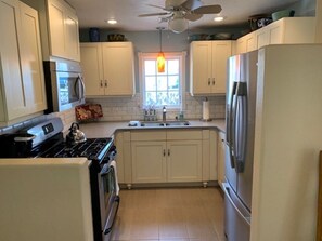 Fully stocked kitchen