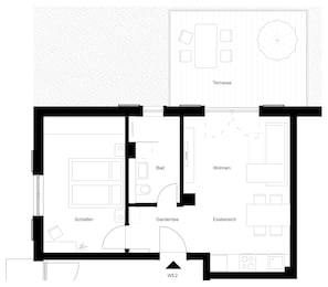 Grundriss des Ferienapartements