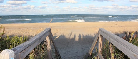 White Street beach access is just steps from the house 