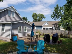 back patio and firepit 