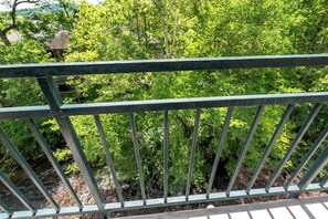 balcony overlooking the river