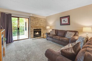 Cozy gas fireplace for those chilly seasons