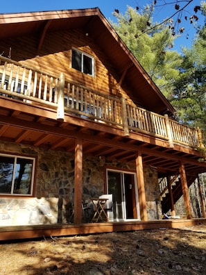 Coffee or yoga on the lower porch