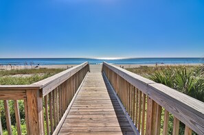 Direct beach access from the resort pool deck