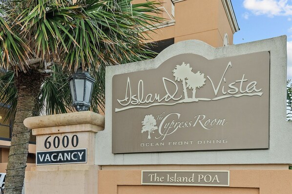 The beautiful Island Vista Resort located at 6000 North Ocean blvd., Myrtle Beach.