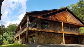 House from the paved driveway